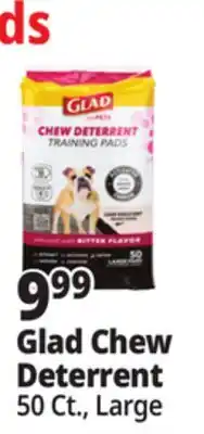 Ocean State Job Lot Glad Chew Deterrent Puppy Pads offer