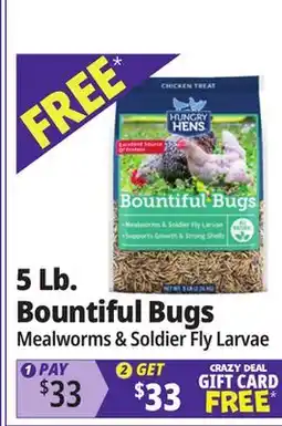 Ocean State Job Lot Hungry Hens Bountiful Bugs Chicken Treat 5 lbs offer