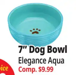 Ocean State Job Lot 7 Dog Bowl Elegance Aqua offer