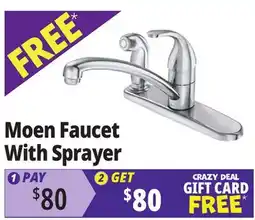 Ocean State Job Lot Moen Faucet With Sprayer offer