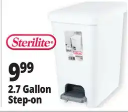 Ocean State Job Lot Sterilite Step-On 2.7 Gal Wastebasket offer