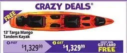 Ocean State Job Lot 13' Targa Mango Tandem Kayak offer