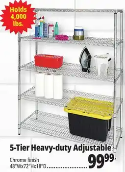 Ocean State Job Lot Method 5-Tier Adjustable Heavy-Duty Wire Shelving 48 x 18 offer