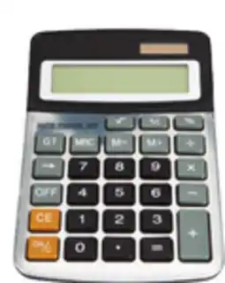 Ocean State Job Lot School Supplies Solar Powered 12-Digit Desktop Calculator with Battery Back-Up offer