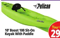 Ocean State Job Lot Pelican Boost 100 Kayak-Lime w/Paddle offer
