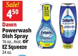 Ocean State Job Lot Dawn Platinum Plus Power wash Dish Spray 16 oz offer