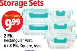 Ocean State Job Lot Home Living Glass Storage Containers With Lid 2pk 21.6 oz./35.1 oz offer