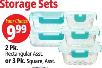 Ocean State Job Lot Home Living Glass Storage Containers With Lid 2pk 21.6 oz./35.1 oz offer