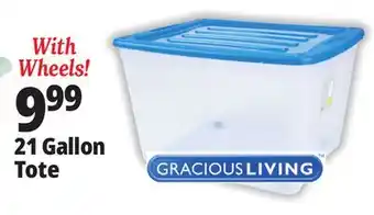 Ocean State Job Lot Gracious Living Stackable Storage Tote with Wheels offer