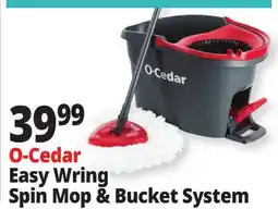 Ocean State Job Lot O-Cedar Microfiber Easywring Spin Mop & Bucket offer