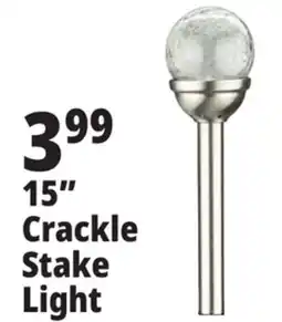 Ocean State Job Lot Outdoor Living Accents Solar Crackle LED Garden Stake 15 offer