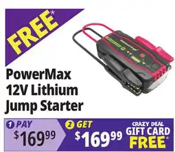 Ocean State Job Lot PowerMax Lithium 12V Jump Starter offer