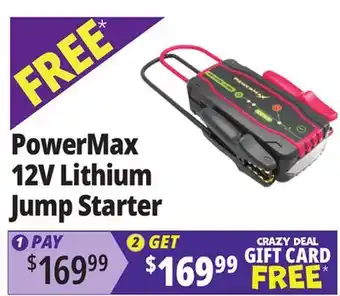 Ocean State Job Lot PowerMax Lithium 12V Jump Starter offer
