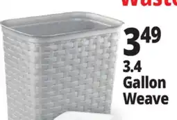 Ocean State Job Lot Sterlite 3.4 Gal. Weave Wastebasket offer