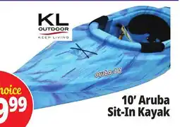 Ocean State Job Lot KL Outdoor Aruba 10' Sit-In Kayak Ocean Berry offer