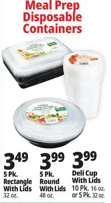 Ocean State Job Lot Meal Prep Disposable Containers offer