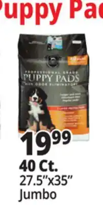 Ocean State Job Lot Huntington Pet Products Professional Grade 27.5 x 35 Puppy Pads with Odor Eliminators 40 Count offer