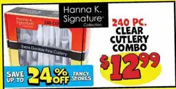 Ollie's Hanna K. Signature Collection CLEAR CUTLERY COMBO offer