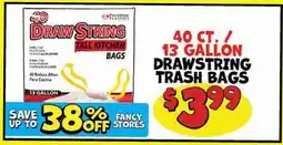 Ollie's DRAWSTRING TRASH BAGS offer