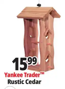 Ocean State Job Lot Yankee Trader Rustic Cedar Tube Feeder offer