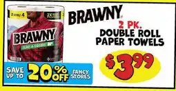 Ollie's BRAWNY 2 PK. DOUBLE ROLL PAPER TOWELS offer