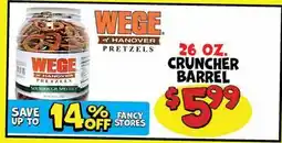 Ollie's WEGE OF HANOVER PRETZELS offer