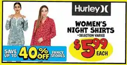 Ollie's WOMEN'S NIGHT SHIRTS offer