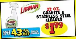 Ollie's LIBMAN 32 OZ. GRANITE & STAINLESS STEEL CLEANER offer