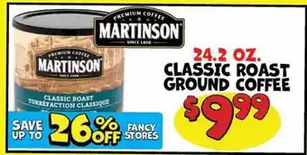 Ollie's Martinson 24.2 OZ. CLASSIC ROAST GROUND COFFEE offer