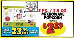 Ollie's SKINNY POP MICROWAVE POPCORN offer
