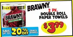 Ollie's BRAWNY DOUBLE ROLL PAPER TOWELS offer
