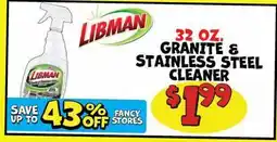Ollie's LIBMAN GRANITE & STAINLESS STEEL CLEANER offer