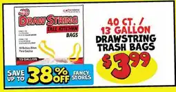 Ollie's DRAWSTRING TRASH BAGS offer