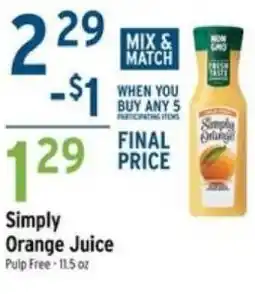 Brookshire's Simply Orange Juice offer