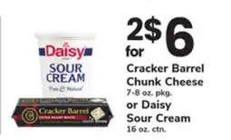 ACME Cracker Barrel Chunk Cheese 7-8 oz. pkg. or Daisy Sour Cream 16 oz. ctn offer