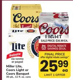 ACME Miller Lite, Coors Light or Coors Banquet offer