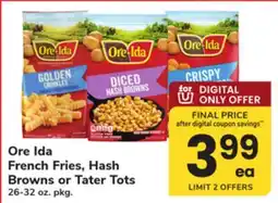 ACME Ore Ida French Fries, Hash Browns or Tater Tots offer