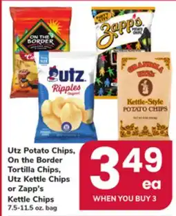ACME Utz Potato Chips, On The Border Tortilla Chips, Utz Kettle Chips or Zapp's Kettle Chips offer