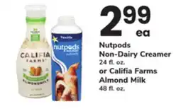 ACME Nutpods Non-Dairy Creamer 24 fl. oz. or Califia Farms Almond Milk 48 fl. oz offer