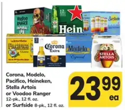 ACME Corona, Modelo, Pacifico, Heineken, Stella Artois or Voodoo Ranger offer