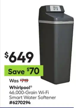 Lowe's 46,000-Grain Wi-Fi Smart Water Softener offer