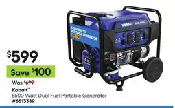 Lowe's 5500-Watt Dual Fuel Portable Generator offer