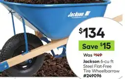 Lowe's 6-cu ft Steel Flat-Free Tire Wheelbarrow offer