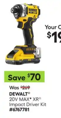 Lowe's 20V MAXF XR Impact Driver Kit offer