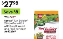 Lowe's Turf Builder WinterGuard Fall 4,000-sq ft Weed and Feed Fertilizer offer