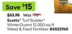 Lowe's Turf Builder WinterGuard 12,000-sq ft Weed & Feed Fertilizer offer