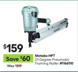 Lowe's 21-Degree Pneumatic Framing Nailer offer