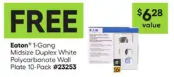 Lowe's 1-Gang Midsize Duplex White Polycarbonate Wall Plate 10-Pack offer