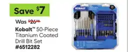 Lowe's 50-Piece Titanium Coated Drill Bit Set offer