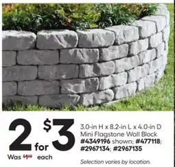 Lowe's 3.0-in H x 8.2-in L x 4.0-in D Mini Flagstone Wall Block offer